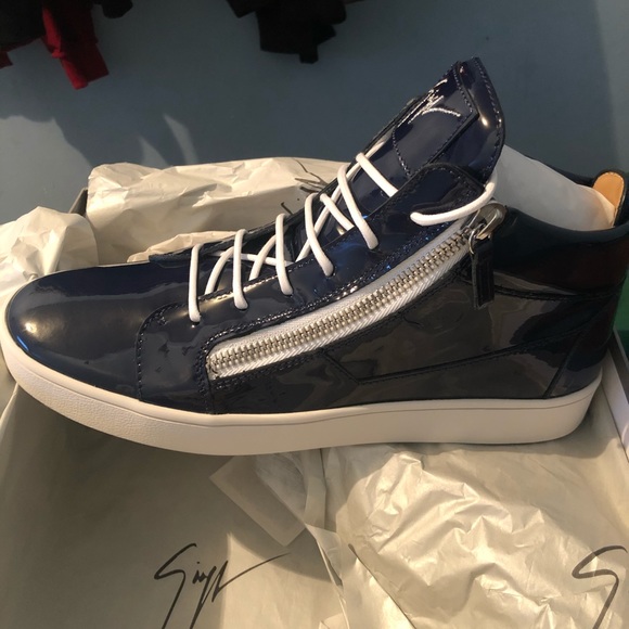 Navy Blue Giuseppes - Picture 5 of 7